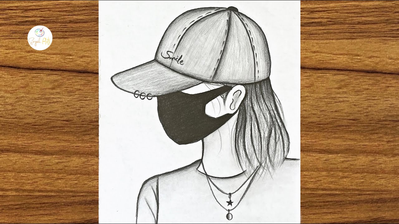 How to draw a Cute Girl wearing Mask || Pencil sketch for beginner || Girl  drawing || Drawing | #Girldrawing #Pencildrawing #Drawing #Art | By  DrawingneeluFacebook